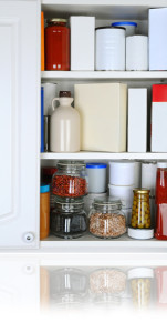 Closeup of a Well Stocked Pantry